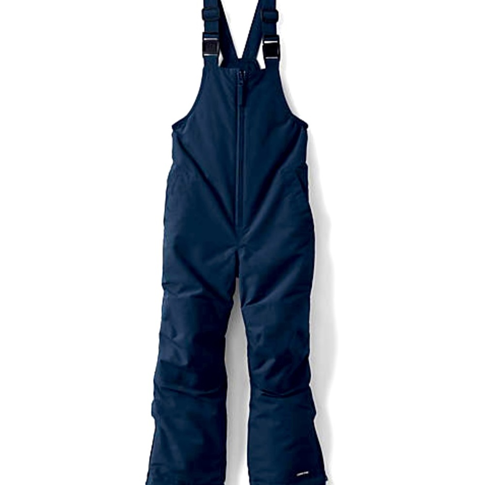 EUC Lands End brand kids Squall bib-style snow pants, size 7 CHILDREN’S.